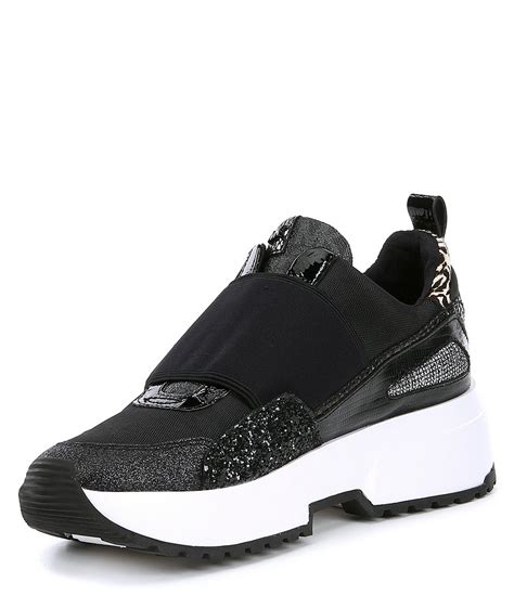 michael kors sneaker zwart kettingen|Michael Kors slip on sneakers.